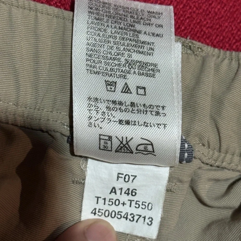 The North Face Pants Mens Large Beige Nylon Cargo Convertible Belted Hiking